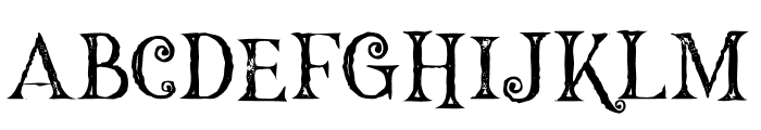 Hallowen Inline Grunge Font LOWERCASE