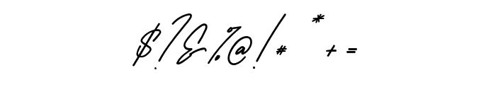 Harris Signature Font OTHER CHARS