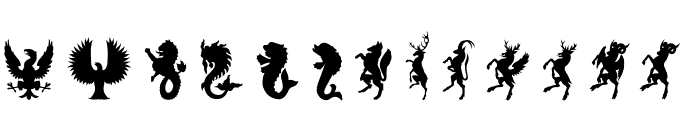 HeraldryOT-Symbols Font LOWERCASE