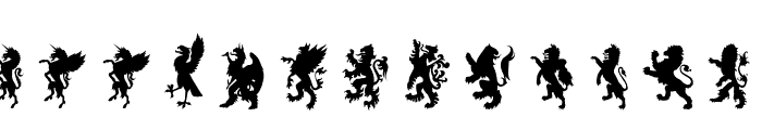 HeraldryOT-Symbols Font LOWERCASE