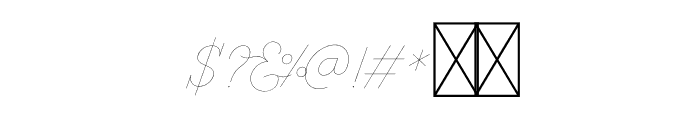 Hipster Script Thin Font OTHER CHARS