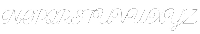 Hipster Script Thin Font UPPERCASE