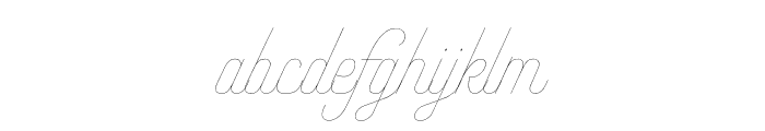 Hipster Script Thin Font LOWERCASE