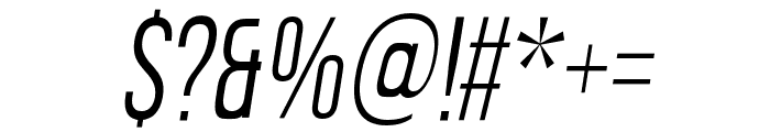 Impulse Light Italic Font OTHER CHARS