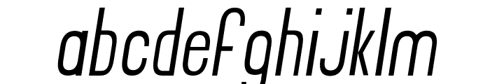 Impulse Light Italic Font LOWERCASE