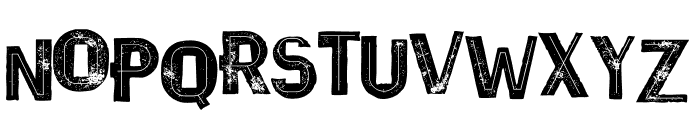 Inline Grunge Font UPPERCASE