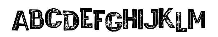Inline Grunge Font LOWERCASE