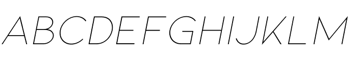 Kiona Light Itallic Font UPPERCASE