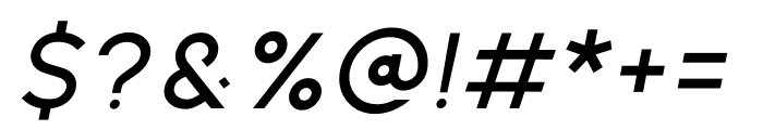 Kiona SemiBold Itallic Font OTHER CHARS