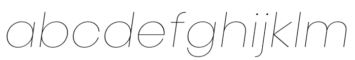 Konnect Hairline Italic Font LOWERCASE