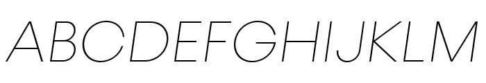 Konnect Thin Italic Font UPPERCASE