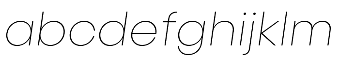 Konnect Thin Italic Font LOWERCASE