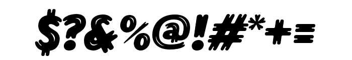 Lonkie Brush-Bold Italic Font OTHER CHARS