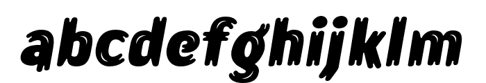Lonkie Brush-Bold Italic Font LOWERCASE