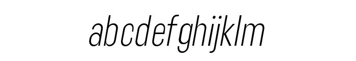Lostfield Condensed light italic Font LOWERCASE