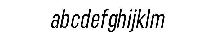 Lostfield Condensed regular italic Font LOWERCASE