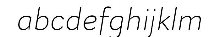 Magdelin Alt ExtraLight Italic Font LOWERCASE