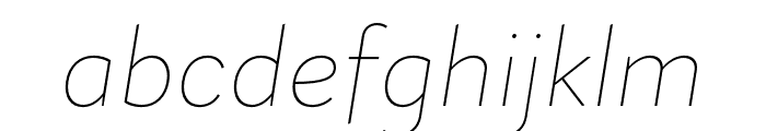 Magdelin Alt Thin Italic Font LOWERCASE