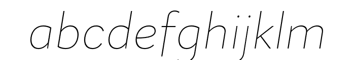 Magdelin Thin Italic Font LOWERCASE