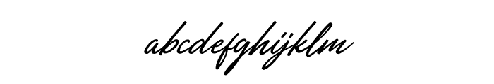 Manthoels Slant Font LOWERCASE