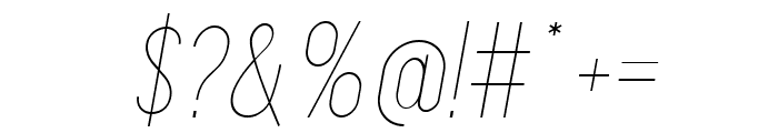 Maxwell Sans Thin Italic Font OTHER CHARS