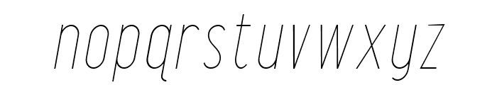 Maxwell Sans Thin Italic Font LOWERCASE