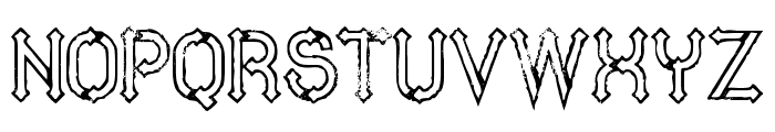 Metro outline grunge Font LOWERCASE