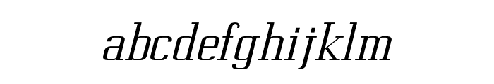 Metropolis Light Italic Font LOWERCASE