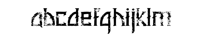 MinoruGrunge Font LOWERCASE