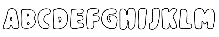 Monday Kids - Outline Font UPPERCASE