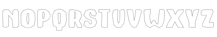 Monkey Stone - Outline Bold Font UPPERCASE