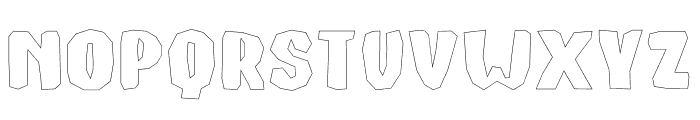 Monkey Stone - Outline Bold Font LOWERCASE