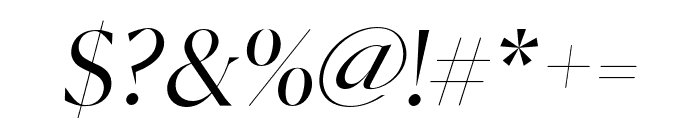 Moriarty Italic Font OTHER CHARS