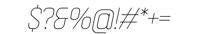 Mudhead Italic Thin Font OTHER CHARS