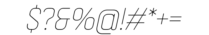 Mudhead Slab Italic Thin Font OTHER CHARS