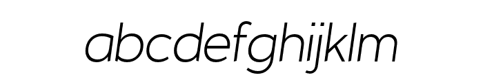 Noiche Light Italic Font LOWERCASE