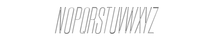 Nordams Thin Italic Outline Font UPPERCASE