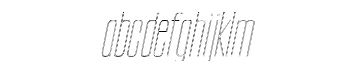 Nordams Thin Italic Outline Font LOWERCASE