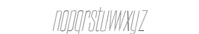 Nordams Thin Italic Outline Font LOWERCASE