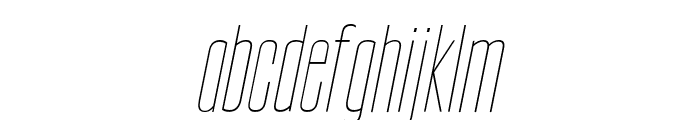 Nordams Thin Italic Font LOWERCASE