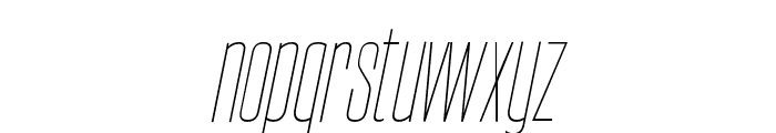 Nordams Thin Italic Font LOWERCASE