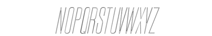 Nordams-ThinItalicOutline Font UPPERCASE