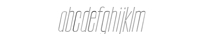 Nordams-ThinItalicOutline Font LOWERCASE