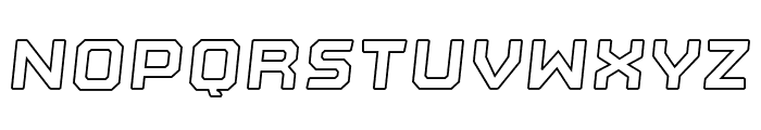 Nostromo Outline Black Oblique Font LOWERCASE