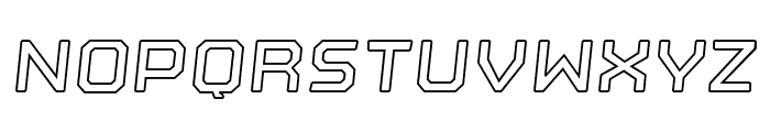 Nostromo Outline Bold Oblique Font LOWERCASE