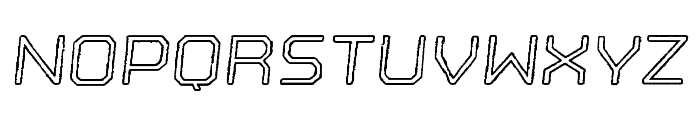 Nostromo Outline Medium Oblique Rough Font LOWERCASE