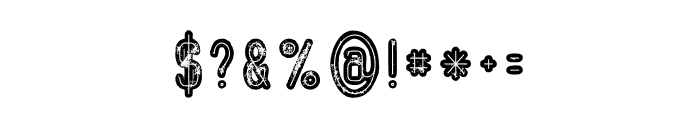 Ocela Bold Inline Grunge Font OTHER CHARS