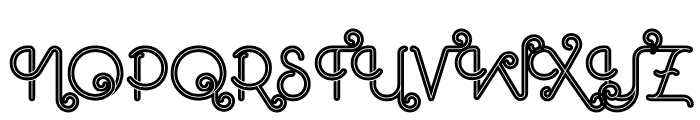 Ocela Bold Inline Font UPPERCASE