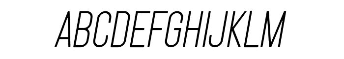 Opera Light Oblique Font LOWERCASE