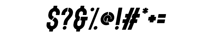 Opera Stencil Oblique Font OTHER CHARS